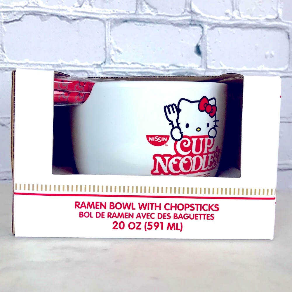 Cup Noodles x Hello Kitty 20oz Ramen Bowl With Chopsticks